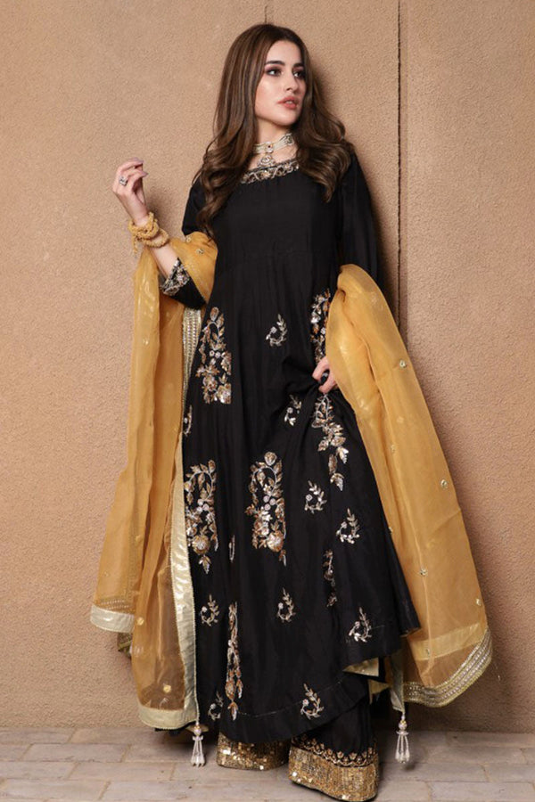 Jade Black Kameez