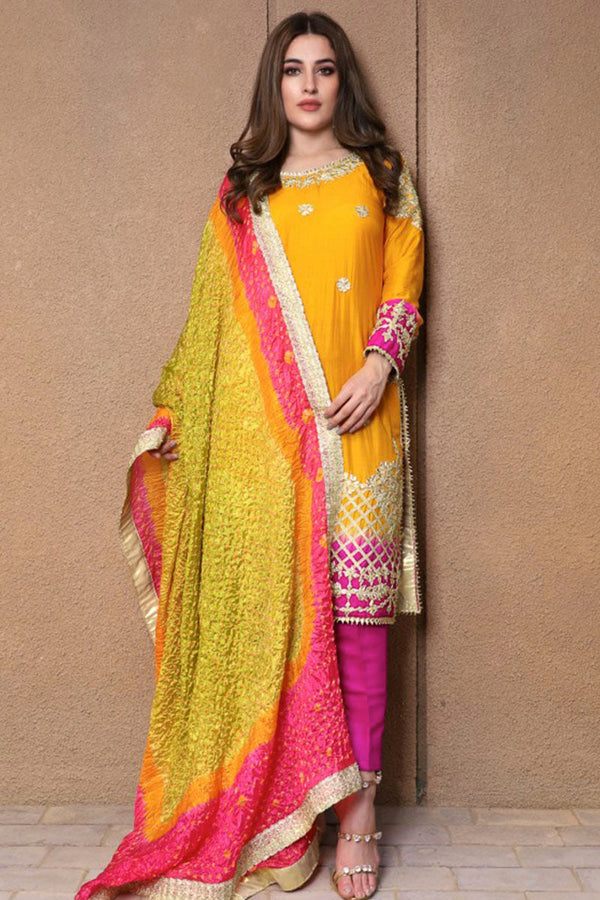 Marigold Pink Kameez