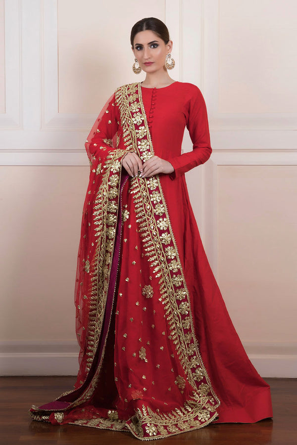 Red Anarkali