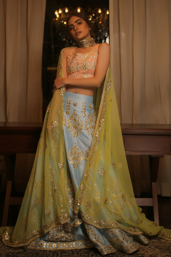 Bluish Gray Lehenga