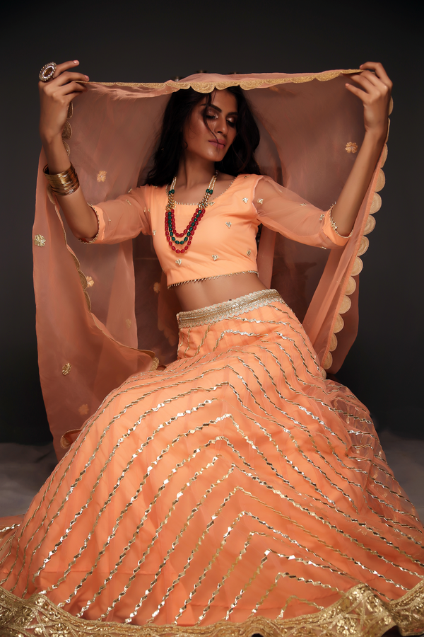 Peach Lehenga