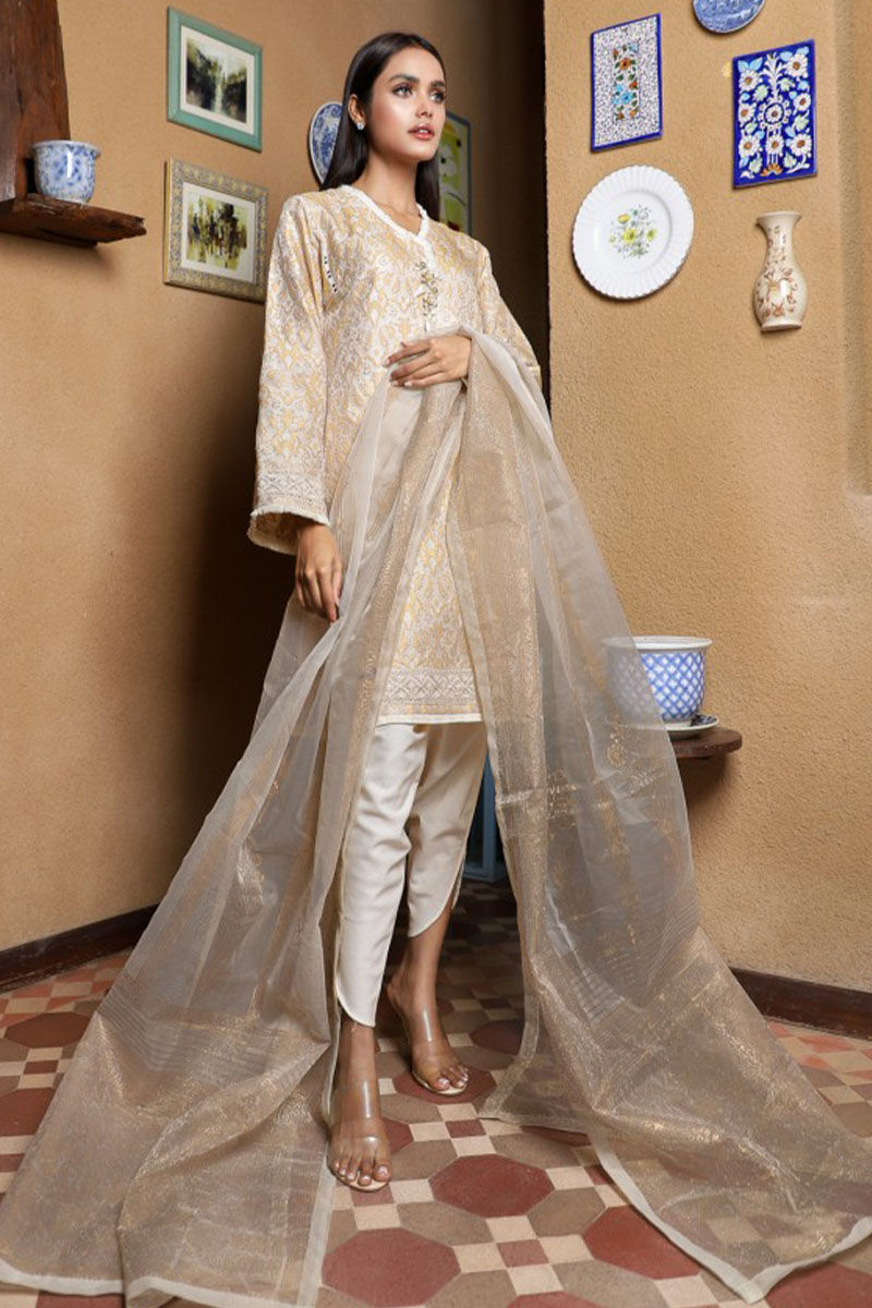 Stitched Eid 2 Pieces Organza Sequence Embroiderey Suit With Jamawar Trouser  (DRL-792) Price in Pakistan - View Latest Collection of Lawn