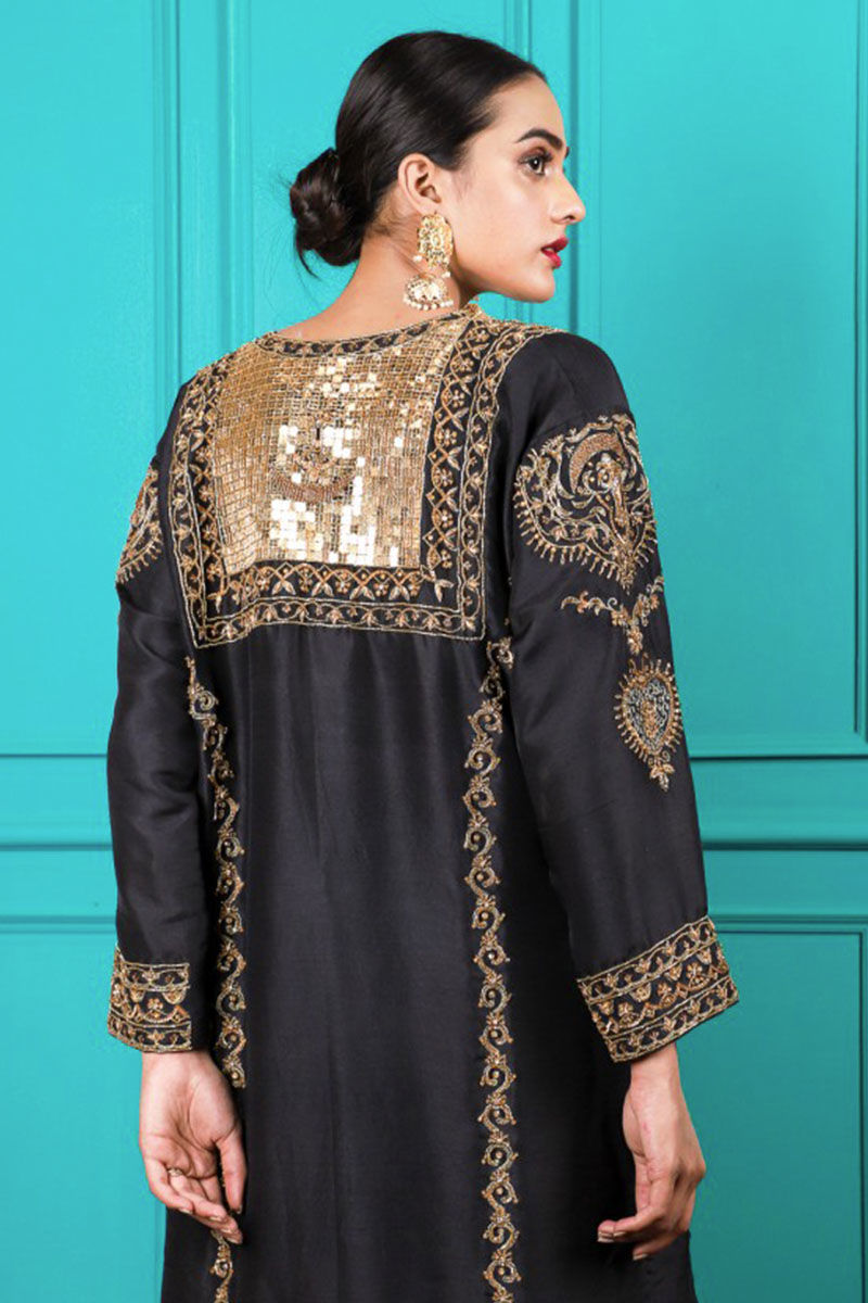 SANOBER AZFAR | Black Gold Kameez